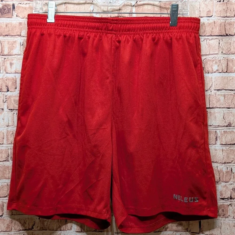 Neleus Sports Shorts RED Size Large